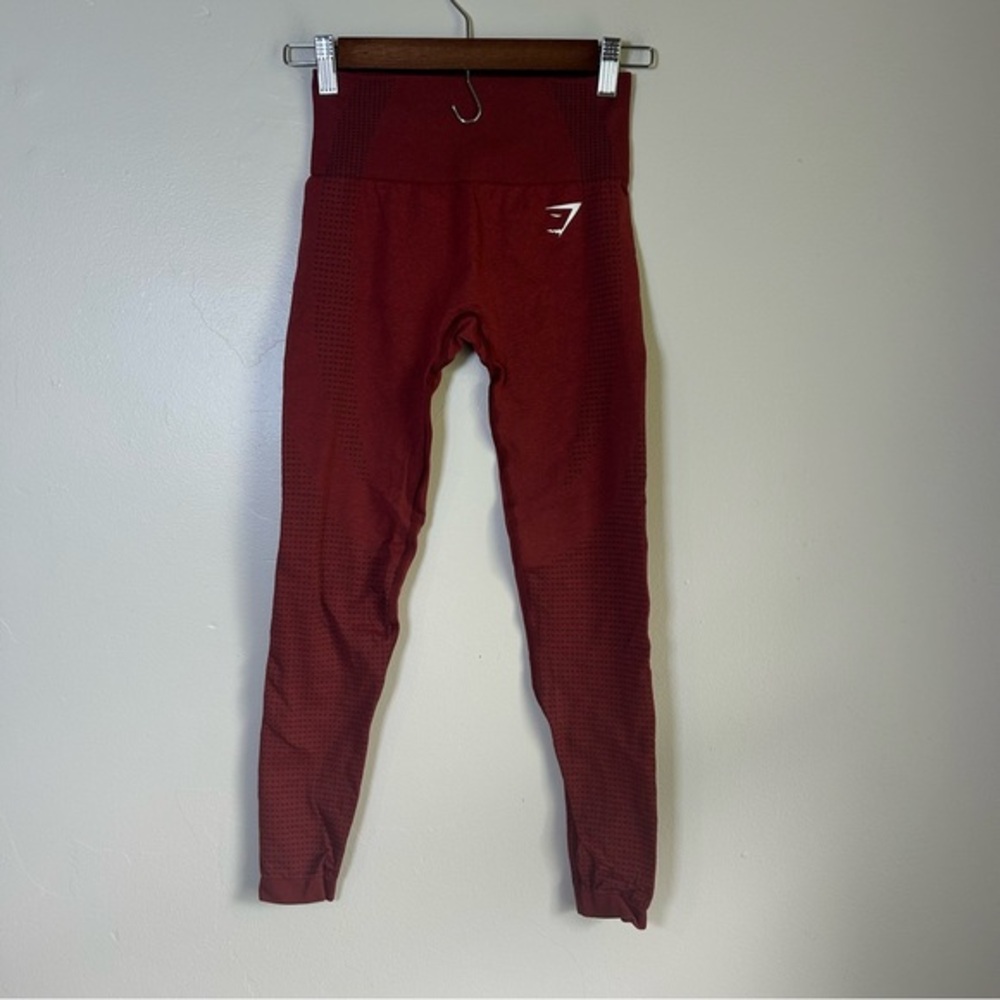 Gymshark Adapt Marl Seamless Leggings Red‎ Women's Fitness Workout Athleisure